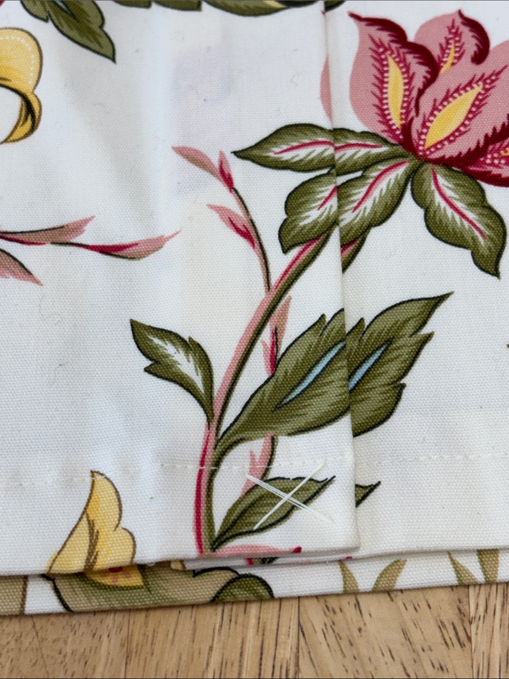 NWOT Talbots Vintage Cream A-Line Skirt with Pink, Yellow & Green Floral Print - Picture 5 of 6